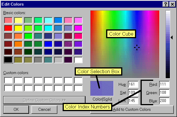 Windows
95 Color Editor
